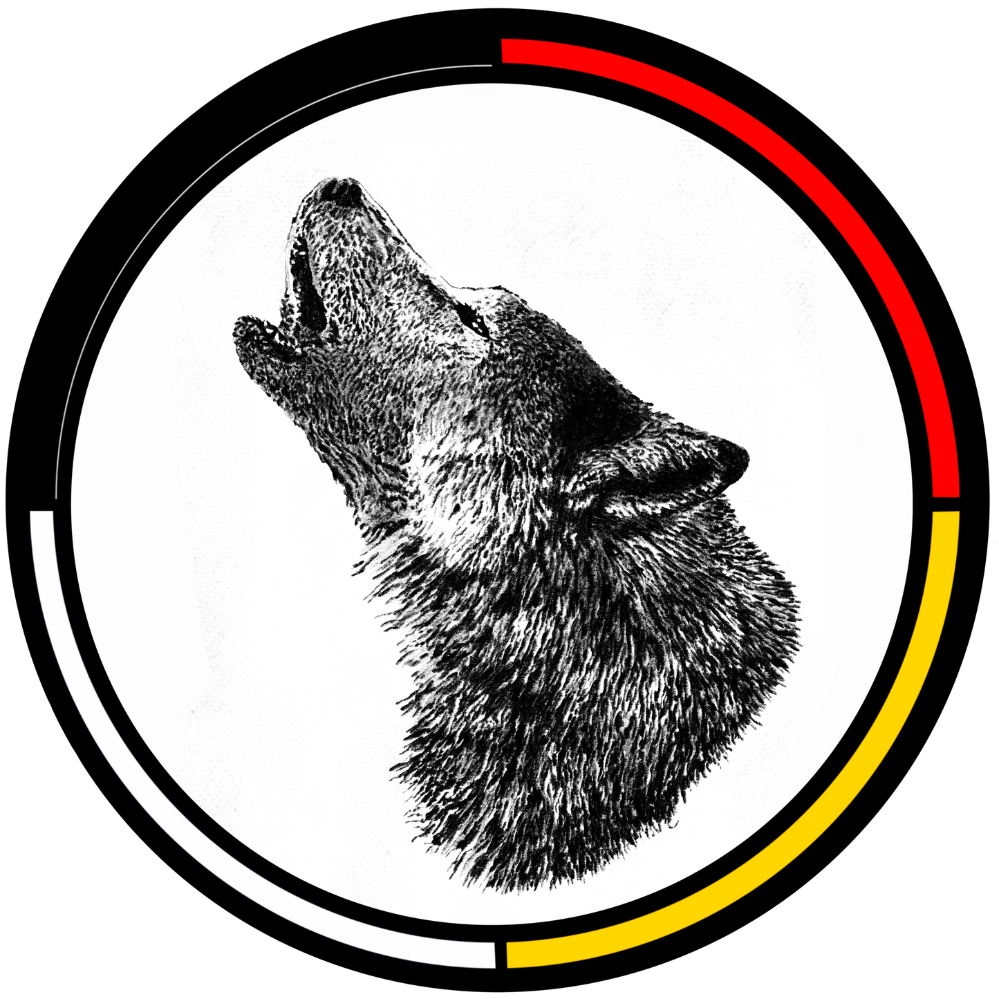 Wolf 2.5” Round Premium Sticker