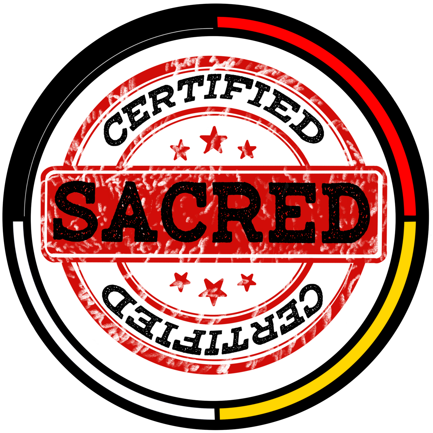 Certified Sacred 2.5” Round Premium Sticker