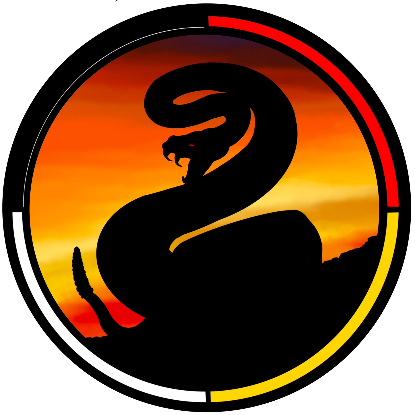 Rattlesnake 2.5” Round Premium Sticker