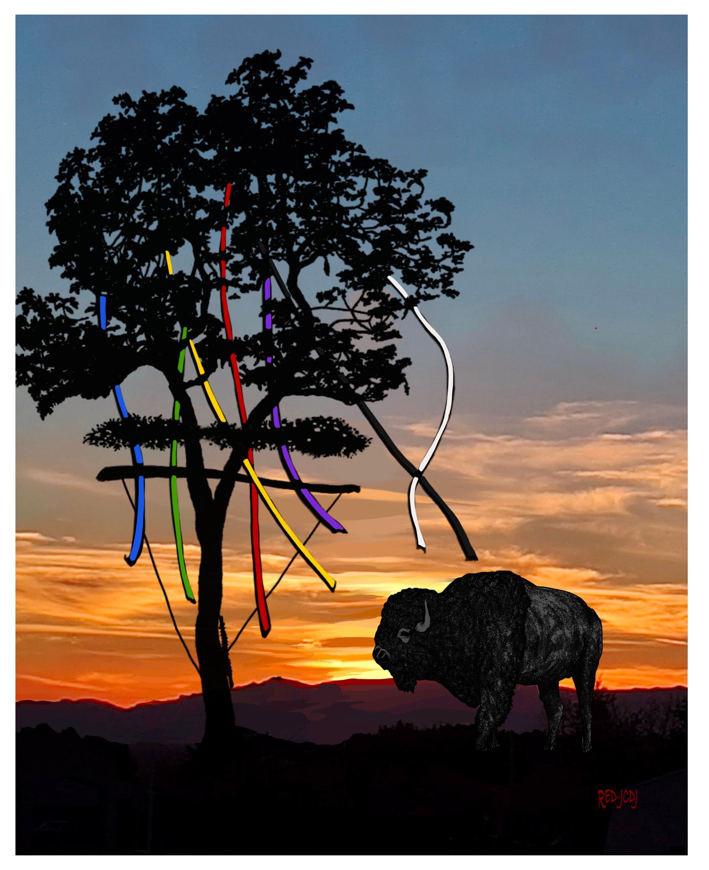 Buffalo Tree 3” Premium Sticker