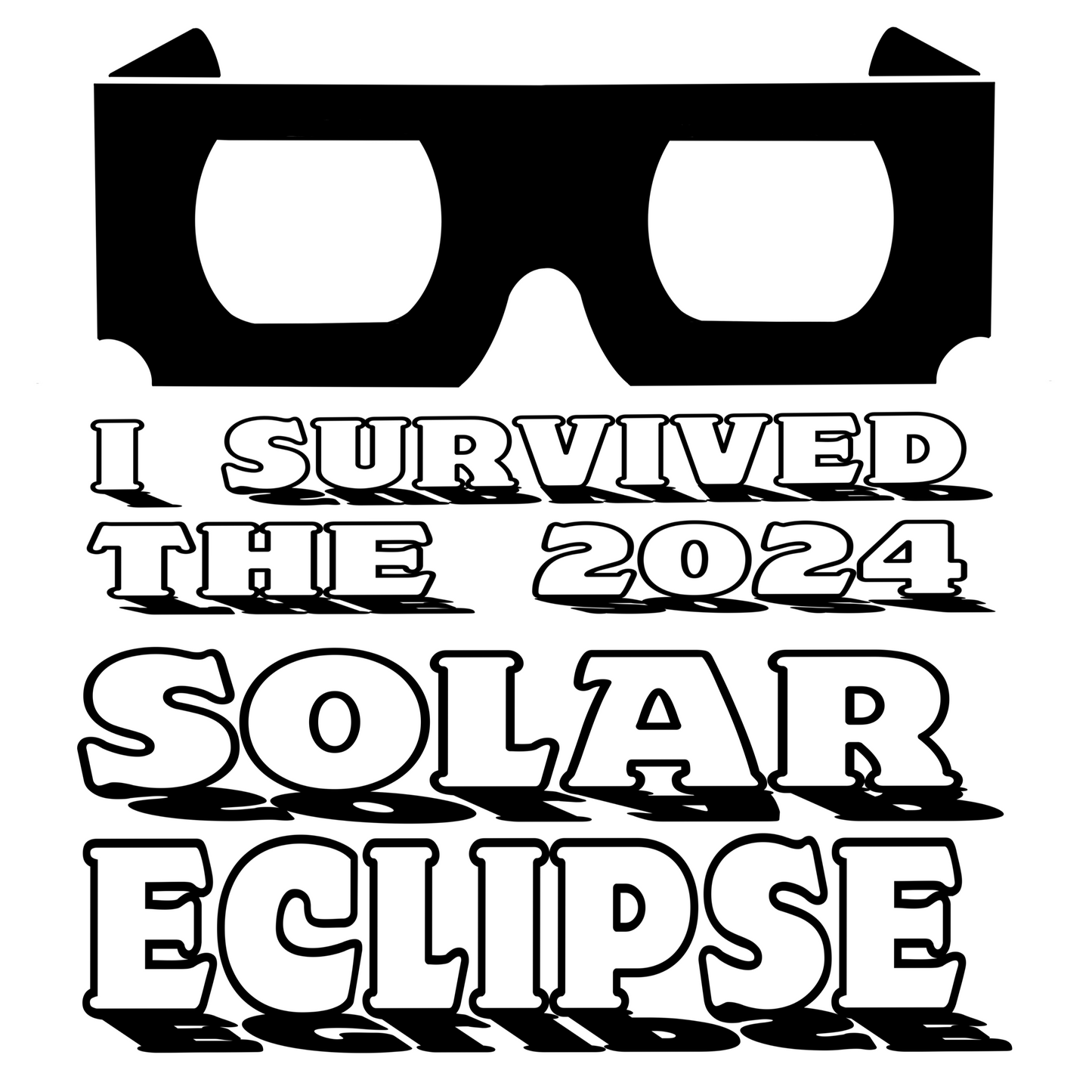 I Survived the 2024 Solar Eclipse 3” Sticker Indoor\Outdoor