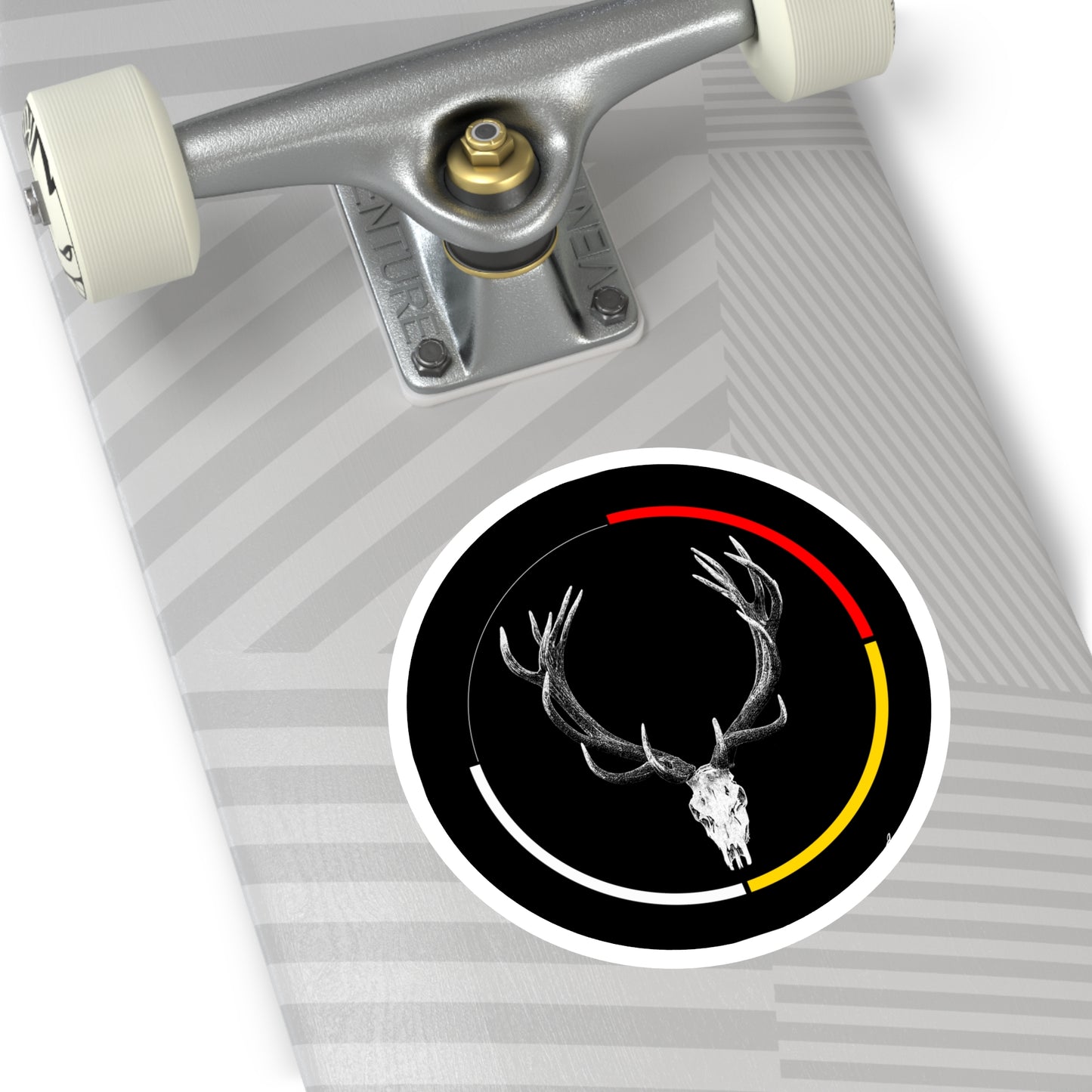 Red Stag Round Sticker Indoor\Outdoor