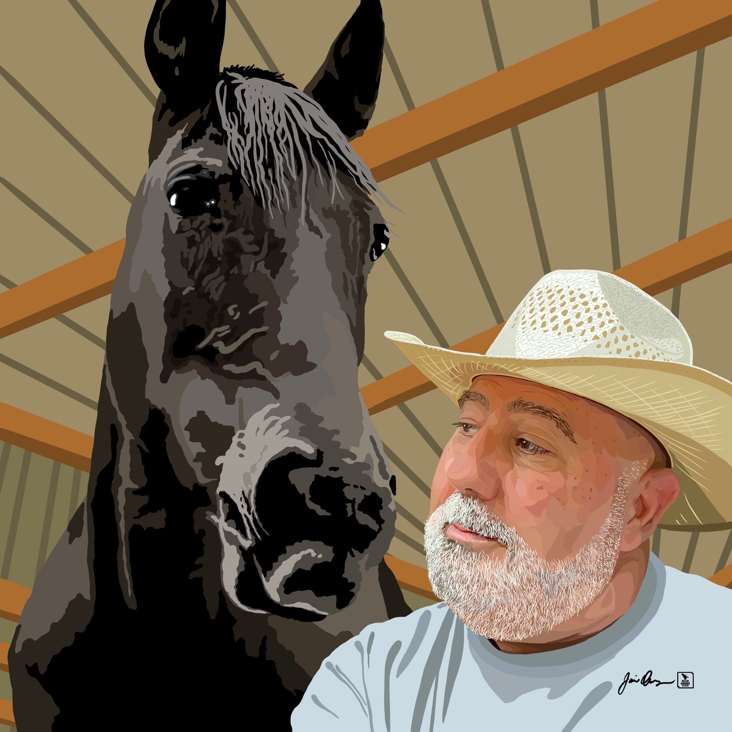 Individual portraits in color multi-media