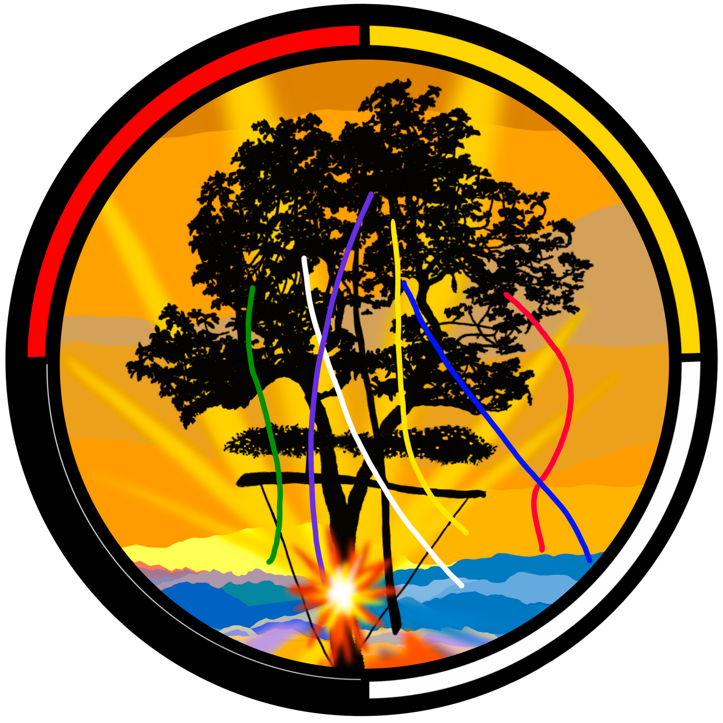 East/West 2.5” Round Premium Sticker