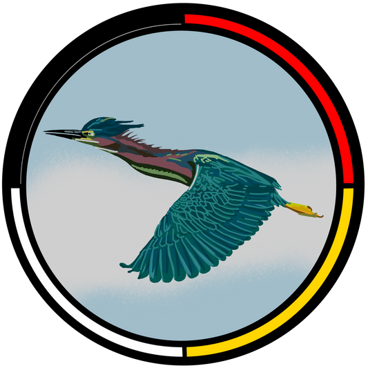Green Heron 2.5” Round Premium Sticker