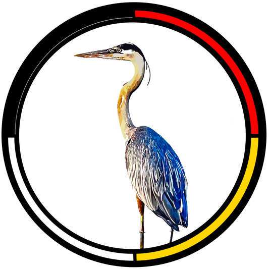 Great Blue Heron 2.5” Round Premium Sticker