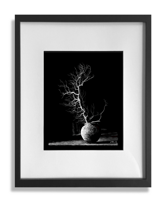 Sticks and Stones print framed and matted