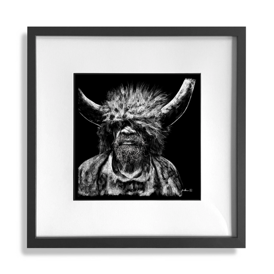 Chief Houston print framed and matted