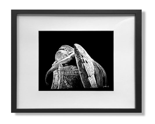Angel of Greif print framed and matted