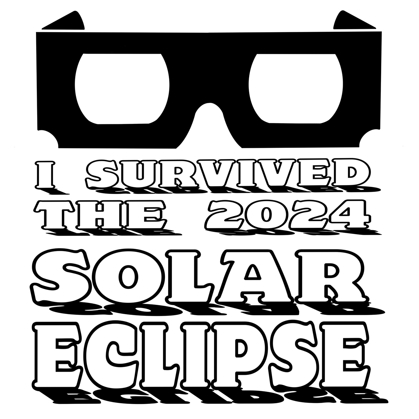 I Survived the 2024 Solar Eclipse Sticker Indoor\Outdoor