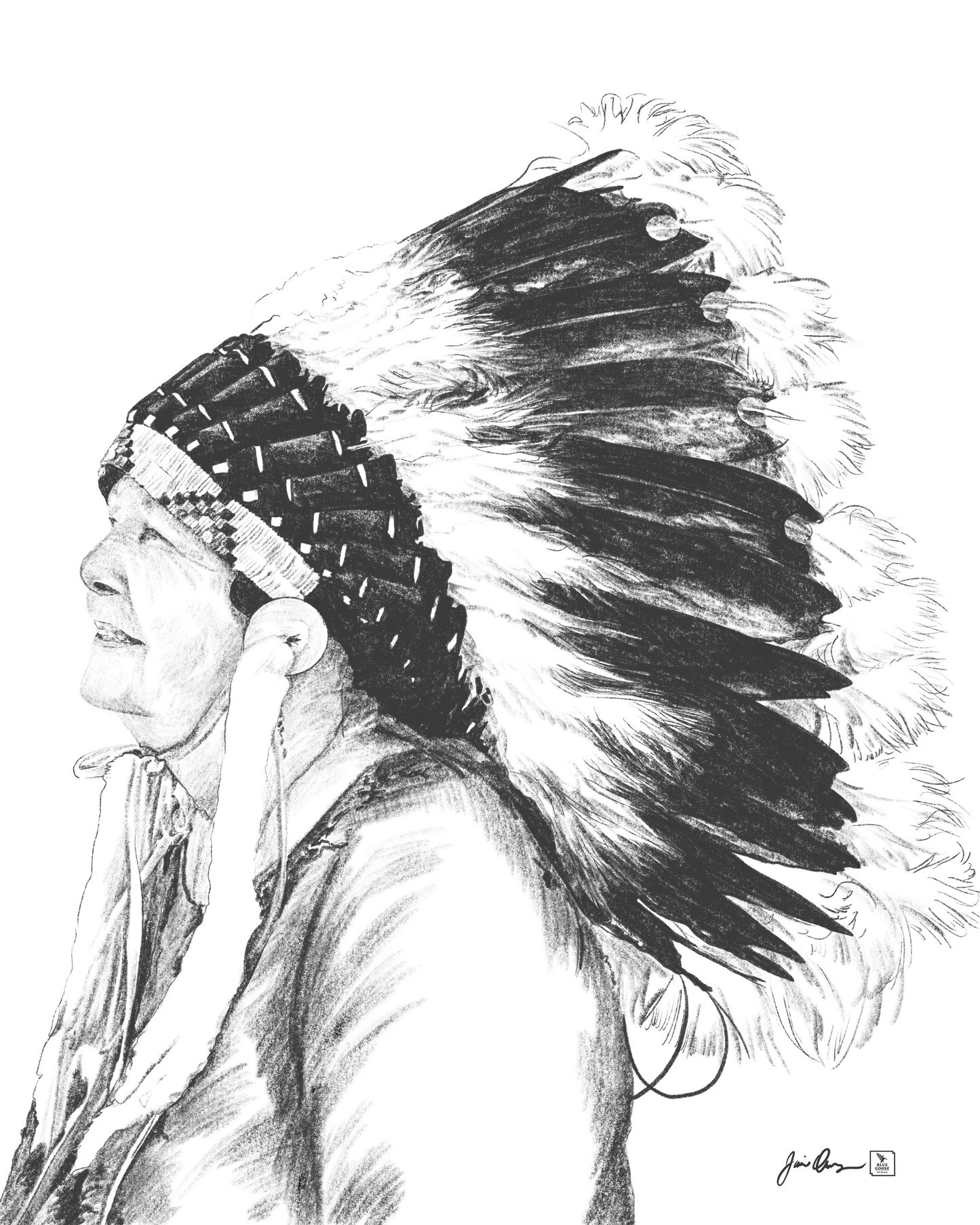 Individual portrait in graphite or chalk multi-media.